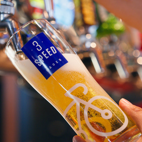 3 speed lager being tapped directly at the Amsterdam Brewery